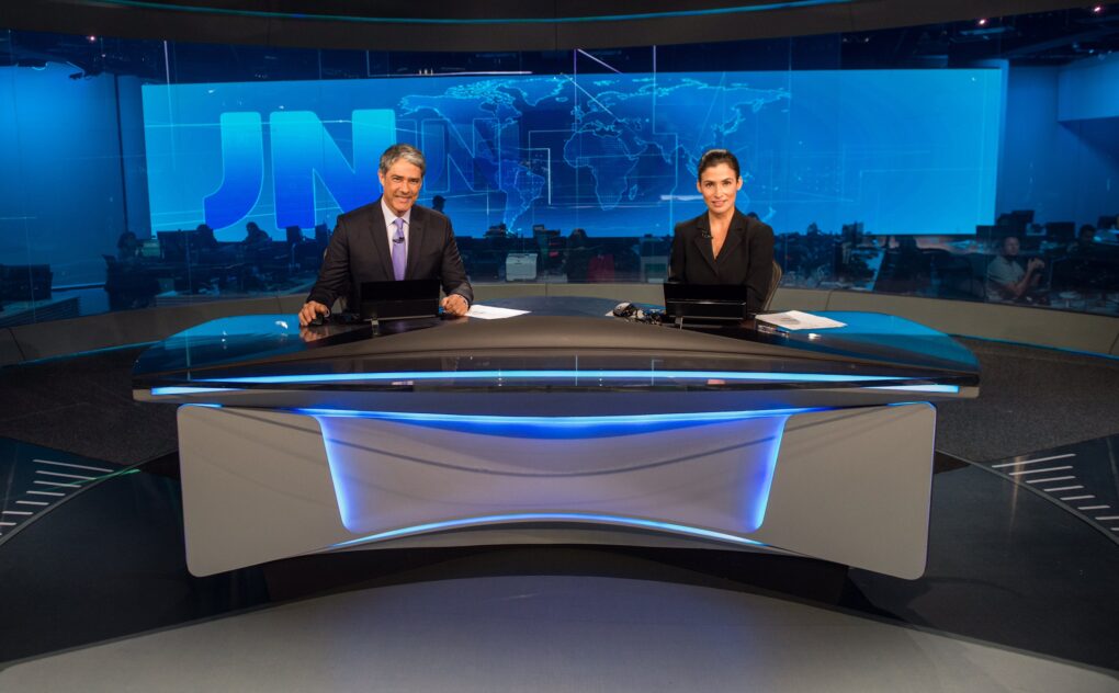 William Bonner e Renata Vasconcellos no JN. (Foto: Divulgação / Tv Globo / João Cotta )