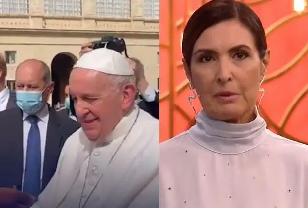 Fátima Bernardes critica atitude de Papa Francisco por conta do não uso de máscara