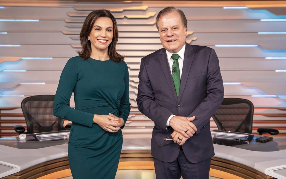 Chico Pinheiro e Ana Paulo Araújo deixam concorrentes da Globo para trás com Bom Dia Brasil (Foto: Reprodução)