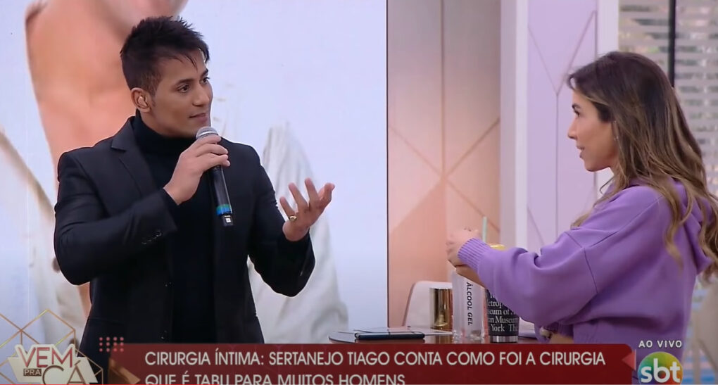 Cantor Tiago fala sobre cirurgia (Foto: Reprodução)