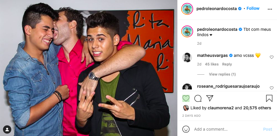 Após briga familiar, Pedro Leonardo exclui João Guilherme de foto (Reprodução/Instagram)
