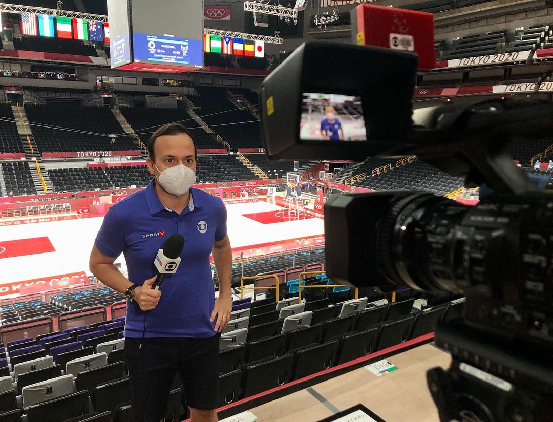 Tiago Medeiros está na equipe de repórteres no Japão para os Jogos Olímpicos (Reprodução/Instagram)