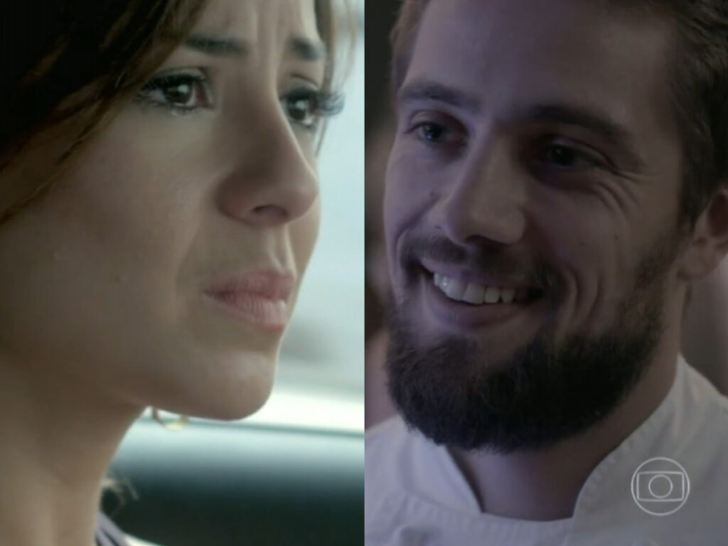 Maria Clara e Vicente não concordam com detalhes de casamento na trama da Globo (Reprodução/Globo)