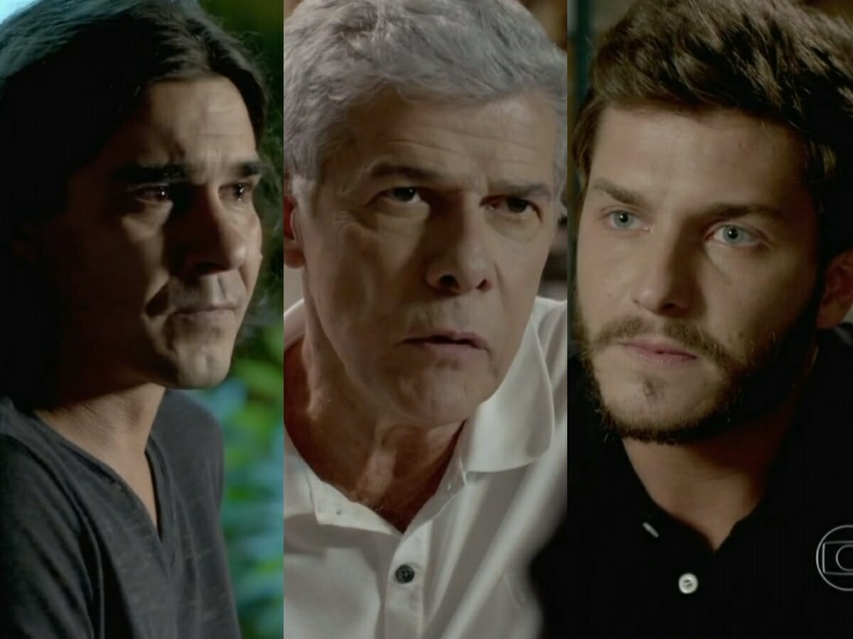Etevaldo (André Gonçalves), Cláudio (José Mayer) e Leonardo (Klebber Toledo) de Império (Reprodução - TV Globo)