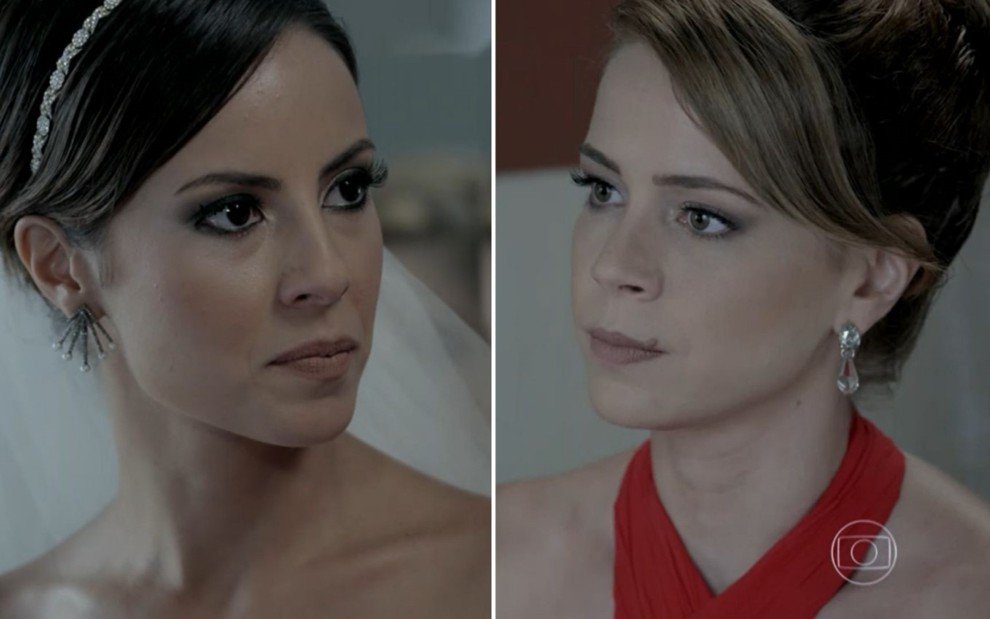 Clara escolhe vestido vermelho para Cristina e choca Maria Marta na trama da Globo (Foto: Reprodução)