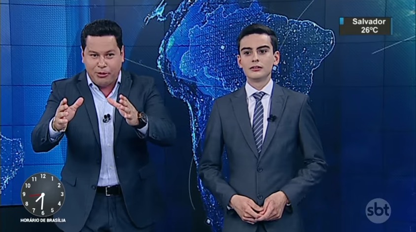 Dudu Camargo e Marcão recebem fortuna para comandar o telejornal do SBT (Foto: Reprodução)