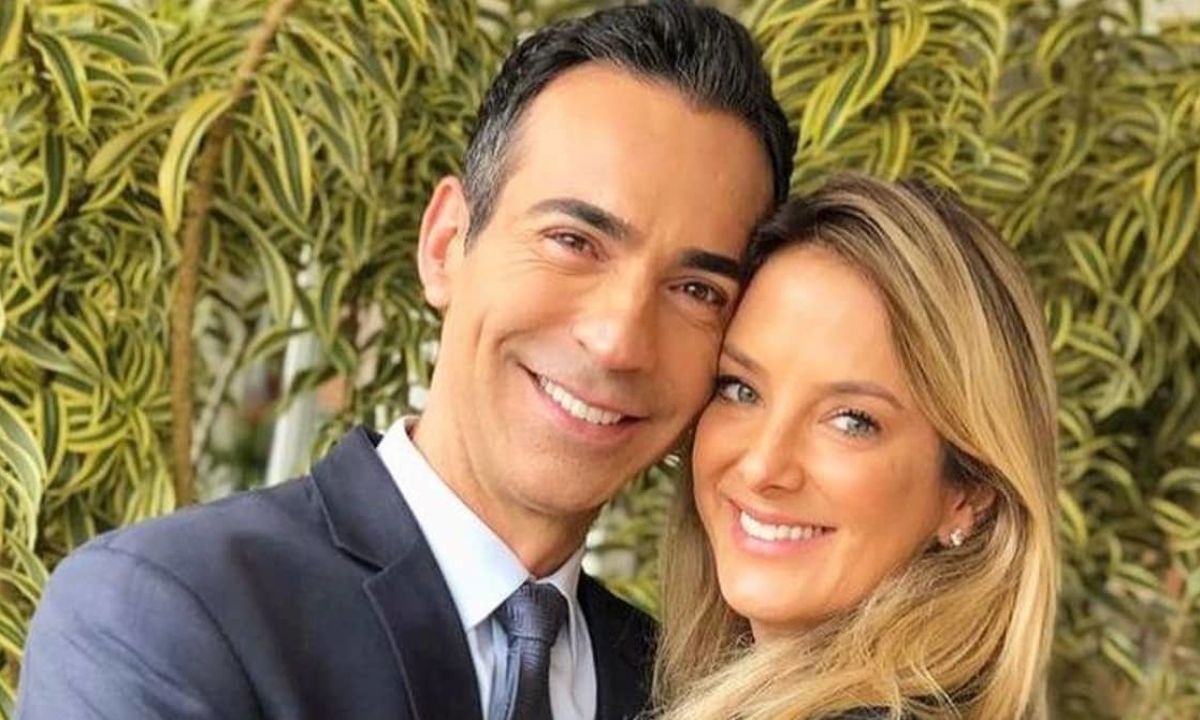 O famoso apresentador do Jornal Hoje da Globo, César Tralli e sua esposa, Ticiane Pinheiro (Foto: Reprodução/Internet)