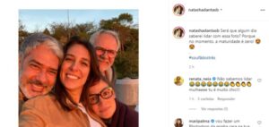  William Bonner, Natasha Dantas, Renata Vasconcellos e Carlos Henrique Schroder na sede da Globo (Foto: Reprodução / Instagram)