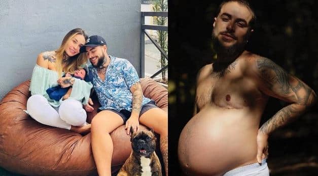 Ex-participante de reality show, homem trans dá à luz primeiro filho (Foto: Reprodução)