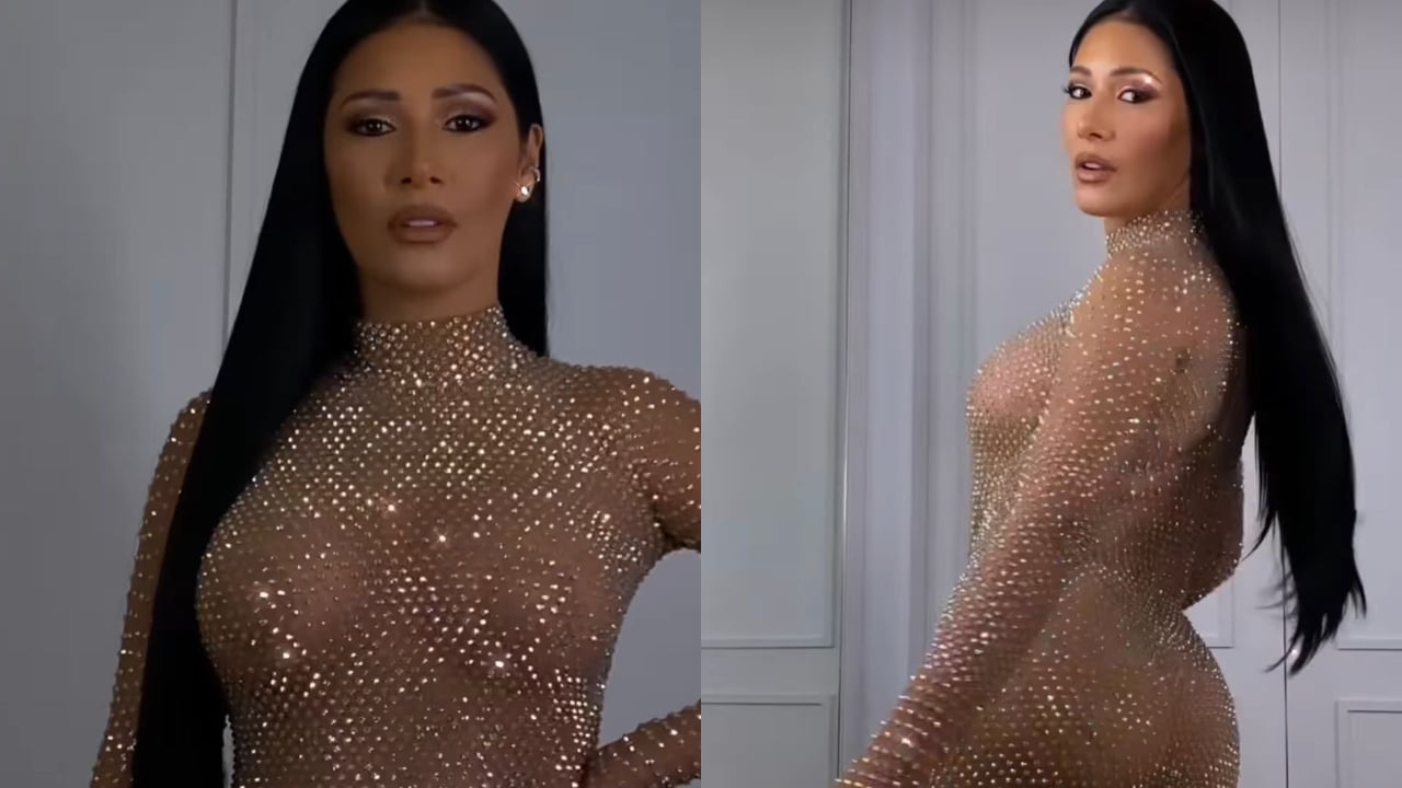 A famosa cantora e ex-jurada do The Voice da Globo, Simaria chamou atenção ao aparecer com roupa transparente (Foto: Reprodução)