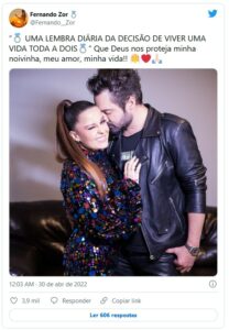 Fernando Zor e Maiara reatam noivado; sertanejo publicou mensagem em seu perfil no Twitter (Foto: Reprodução / Twitter)