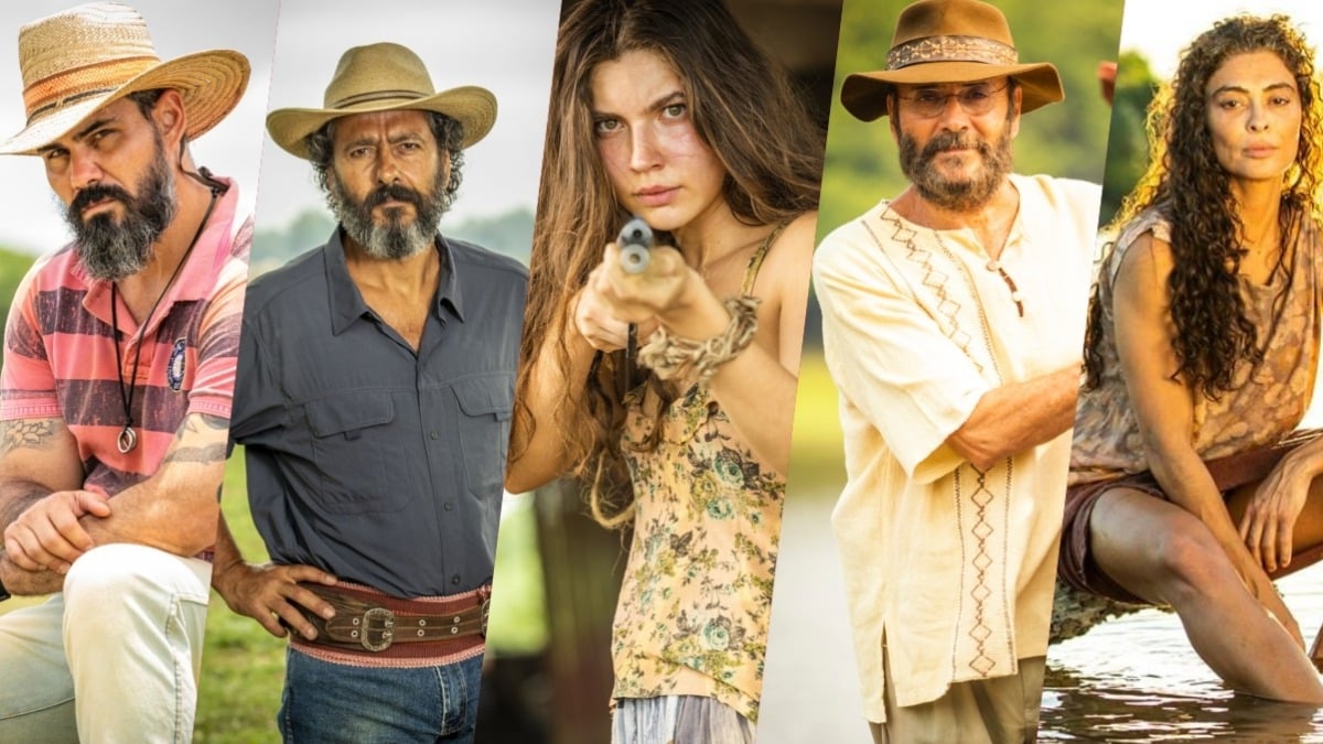 Parte do elenco de Pantanal, enorme sucesso da Globo