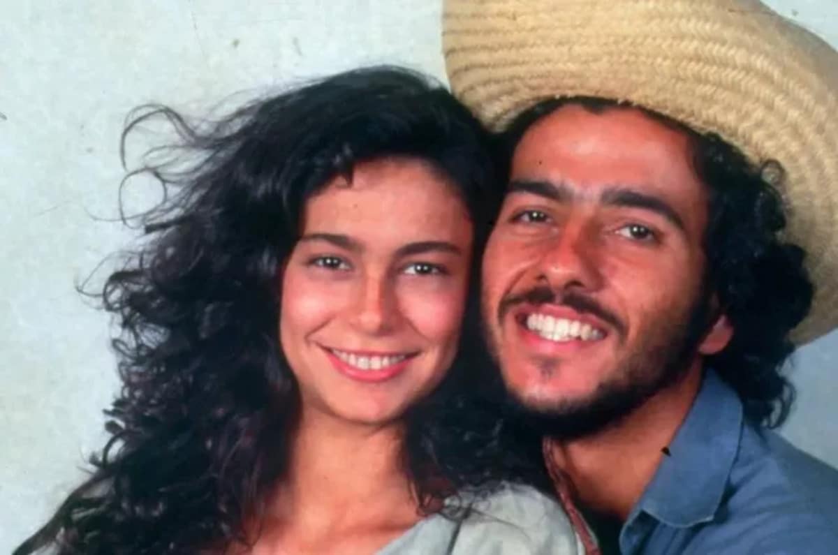 Giovanna Gold e Marcos Palmeira, em Pantanal de 1990