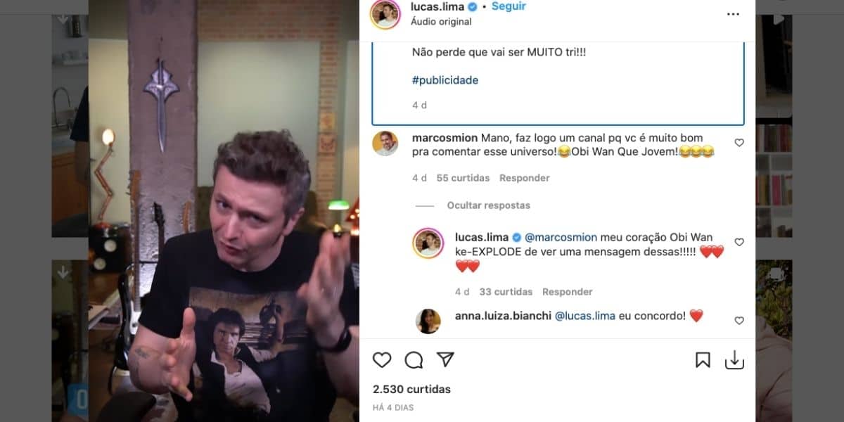 O marido de Sandy, Lucas Lima declarou o seu amor pelo apresentador da Globo, Marcos Mion (Foto: Reprodução)