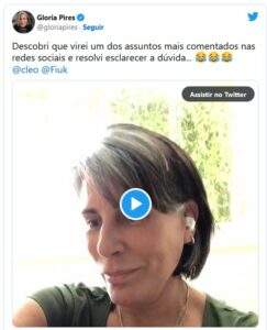 Gloria Pires esclareceu que não era a mãe de Fiuk (Foto: Reprodução / Twitter)