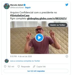 Mario Frias se tornou réu em processo contra Marcelo Adnet, que se sentiu ofendido pelo ex-secretário especial de Cultura (Foto: Reprodução / Twitter)