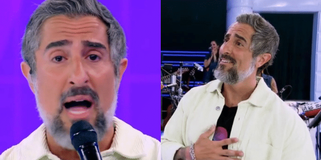 O famoso apresentador do Caldeirão foi acusado de cortar a protagonista de Cara e Coragem ao vivo na Globo (Foto: Reprodução)