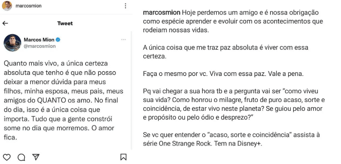 O famoso apresentador do Caldeirão da Globo, Marcos Mion abriu o coração nas redes sociais (Foto: Reprodução)