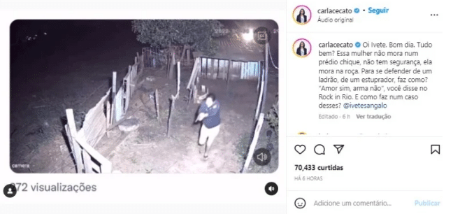 A ex-âncora da Record chocou ao falar sobre a apresentadora da Globo, Ivete Sangalo nas redes sociais (Foto: Reprodução)