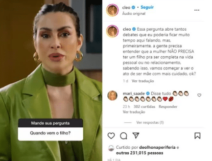 A famosa ex-atriz da Globo falou sobre primeiro filho (Foto: Reprodução)