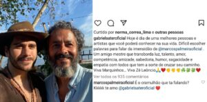 Gabriel Sater, o Trindade de Pantanal, faz desabafo sobre Marcos Palmeira: "Difícil escolher palavras" (Foto: Reprodução / Instagram)