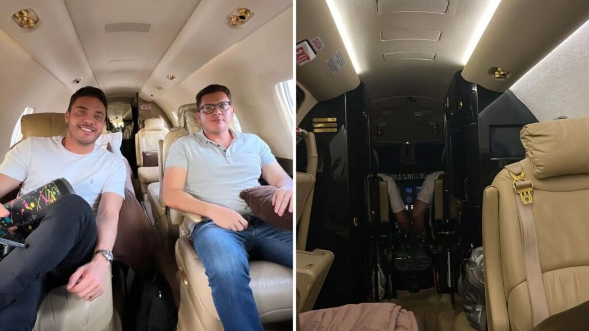 Wesley Safadão mostrou detalhes da aeronave particular em fotos no Instagram, Foto: Reprodução/Internet