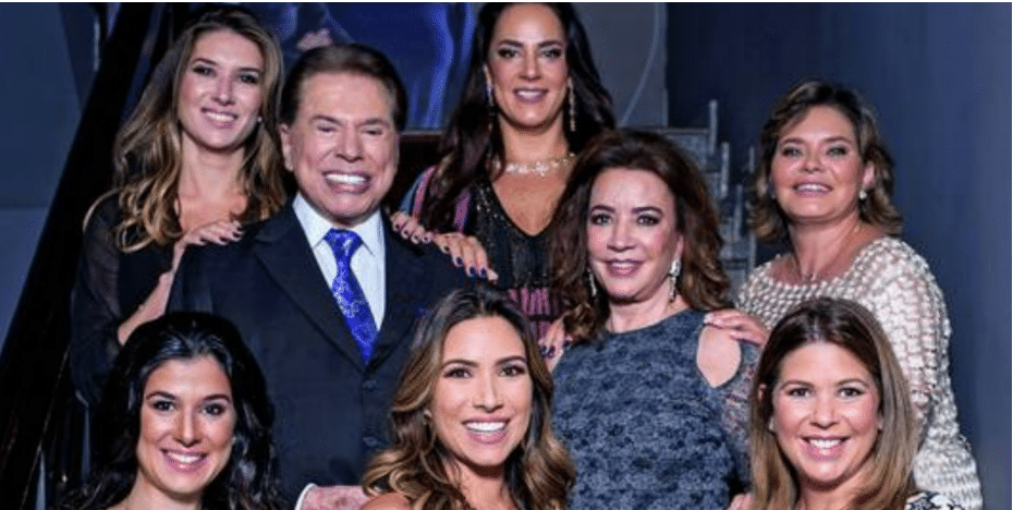 Silvio Santos, Íris Abravanel e as seis filhas (Foto Reprodução/Internet)