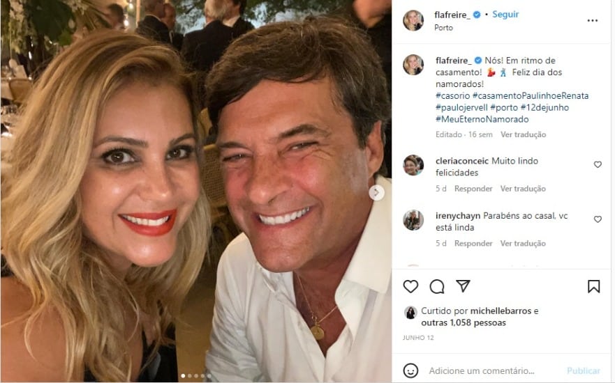 Flávia Freire e o namorado (Foto: Reprodução/Instagram)