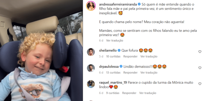 O filho de Andressa Ferreira e Thammy Miranda chamou atenção dos internautas (Foto: Reprodução)