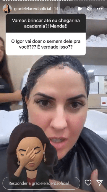 A famosa noiva do cantor sertanejo se chocou ao receber pergunta infundada nas redes sociais (Foto: Reprodução)