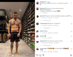 Felipe Tito impressionou ao mostrar o tamanho de seu closet (Foto: Reprodução / Instagram)