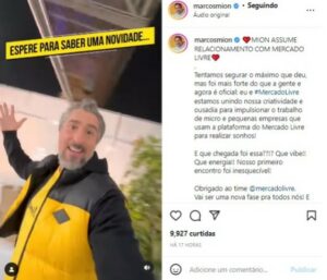 Apresentador do Caldeirão da Globo, Marcos Mion pegou todos de surpresa ao assumir relacionamento em seu Instagram (Foto: Reprodução / Instagram)