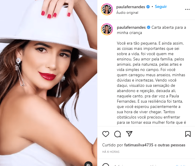 A famosa cantora sertanejo compartilhou uma carta aberta nas redes sociais (Foto: Reprodução)