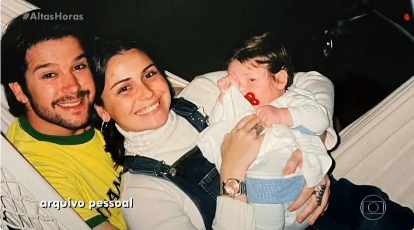 Murilo Benício com Giovanna Antonelli e Pietro ainda bebê (Foto Reprodução/Internet)