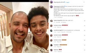 Diogo Nogueira publicou foto ao lado do filho de 15 anos e chocou o Brasil (Foto: Reprodução / Instagram)