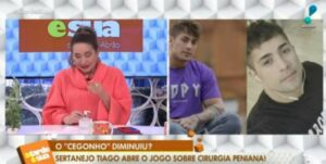 Sonia Abrão não consegue terminar de ler notícia sobre Tiago Piquilo (Foto: Reprodução / Rede TV!)