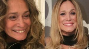 Susana Vieira sem maquiagem à esquerda e já à direita toda produzida (Foto: Reprodução / Instagram)