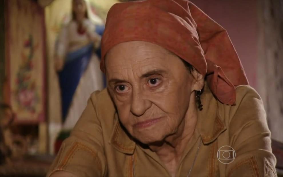 Laura Cardoso em "Flor do Caribe" no ano de 2013 (Foto Reprodução/Globo)