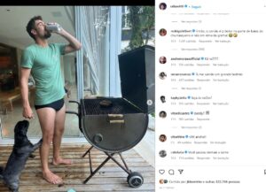 Rafa Vitti publicou foto de sunga em um momento de descontração em suas redes sociais e recebeu uma enxurrada de comentários (Foto: Reprodução / Instagram)