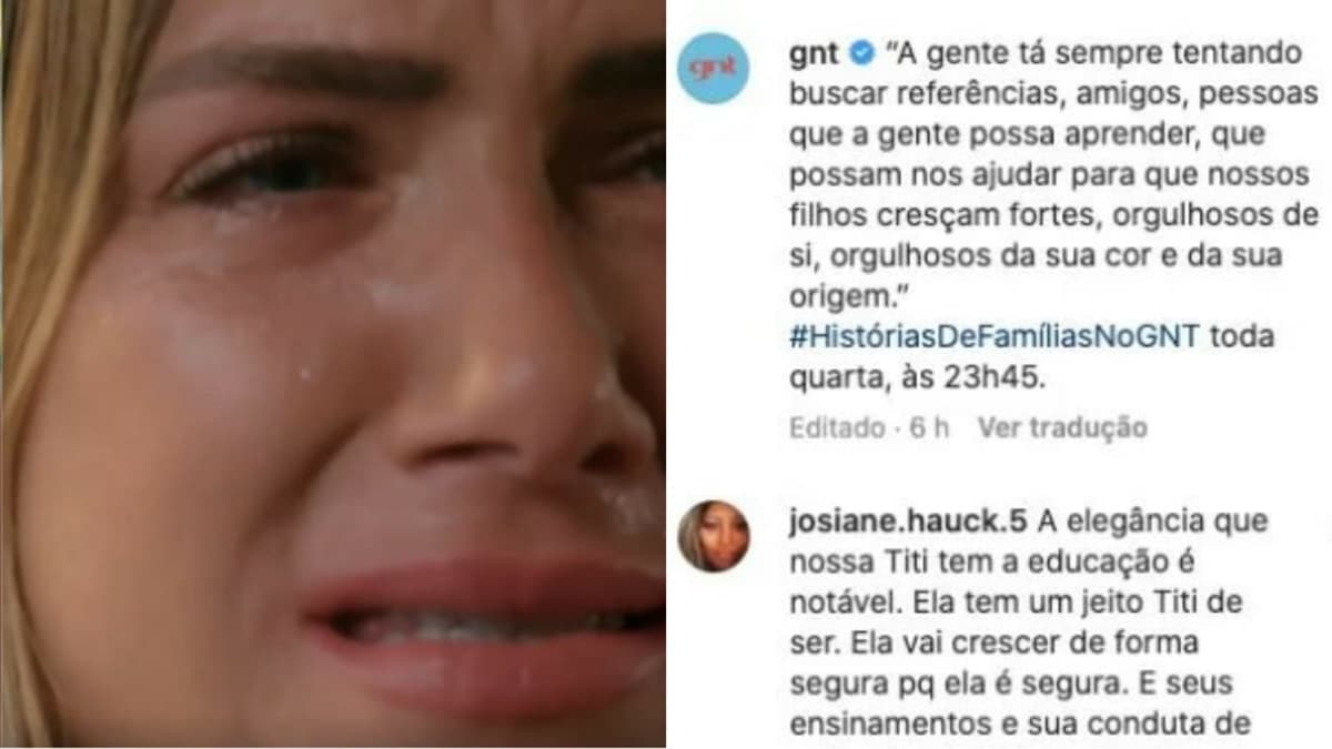 Perfil do GNT expôs momento de emoção de Giovanna Ewbank (Foto: Reprodução/ Instagram)