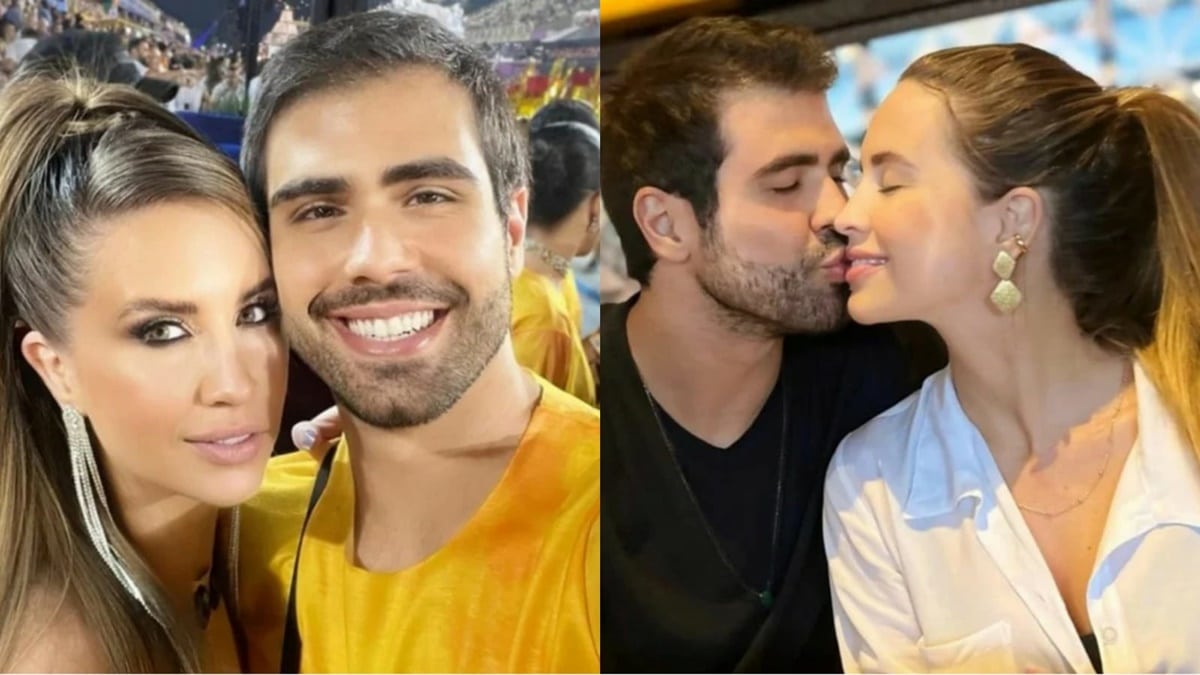 O galã da Globo com sua namorada nas redes sociais (Fotos: Reprodução/ Instagram)