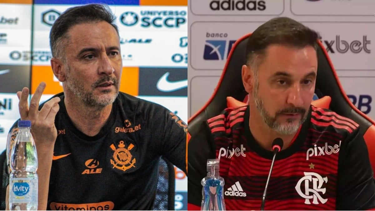 Vítor Pereira foi técnico do Corinthians e do Flamengo e muito desprestigiado por isso (Fotos: Reprodução/ Internet/ Montagem)