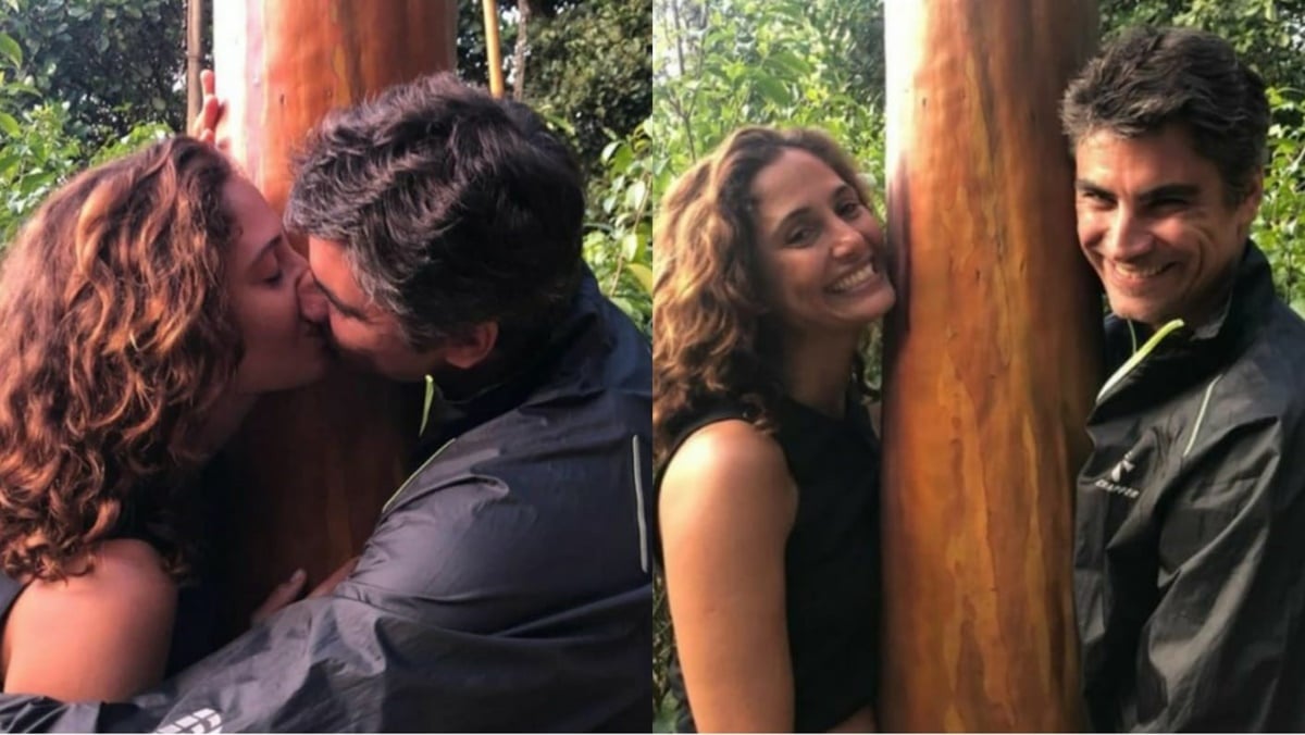 Ecológicos, casal já se beijou com uma árvore entre eles