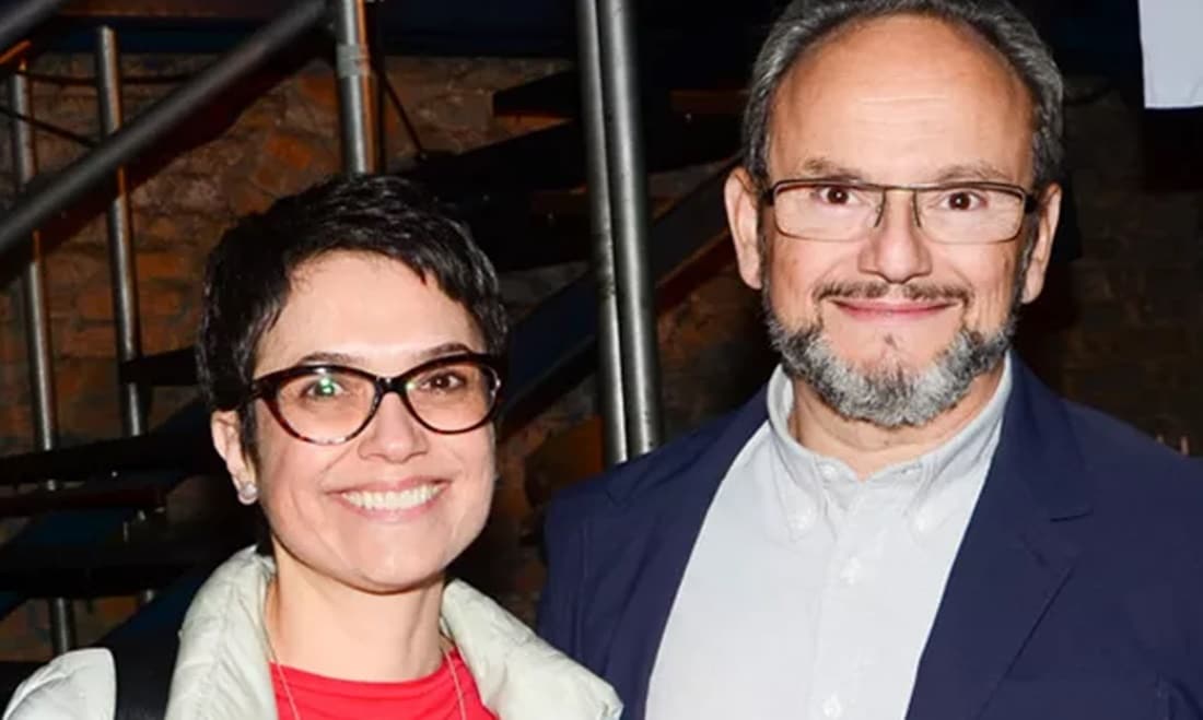 O casal de jornalistas, Sandra Annenberg e Ernesto Paglia 