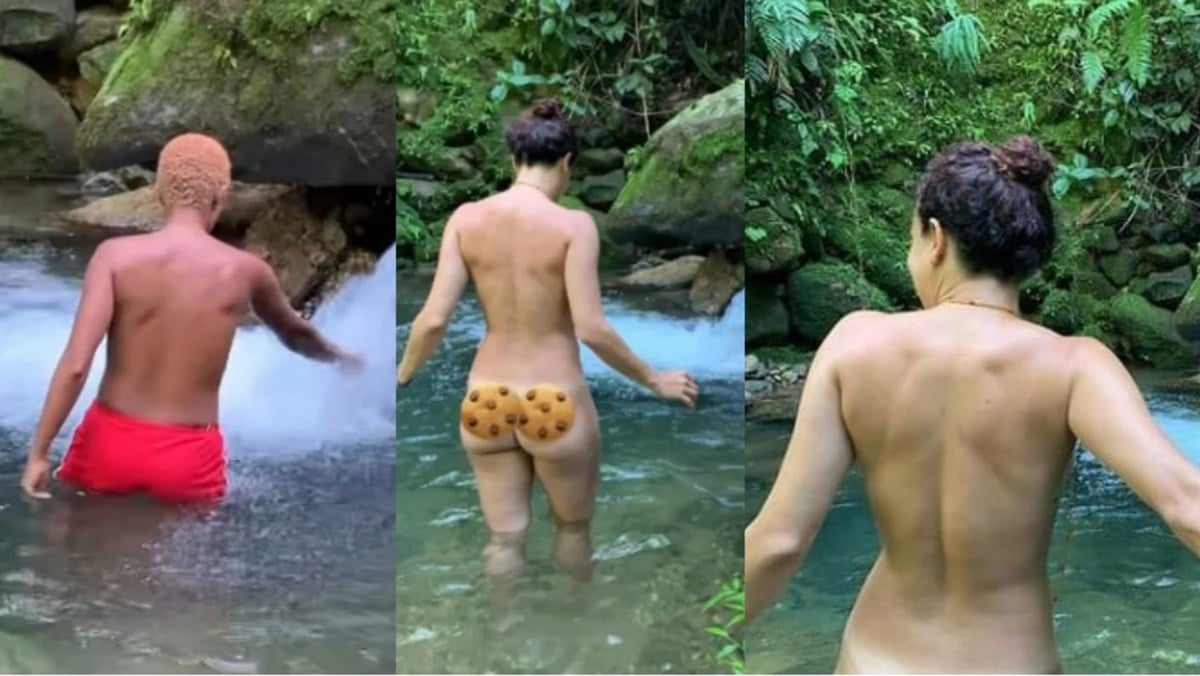 A atriz e a namorada não esconderam o que fizeram no carnaval e publicaram fotos mostrando que nadaram nuas