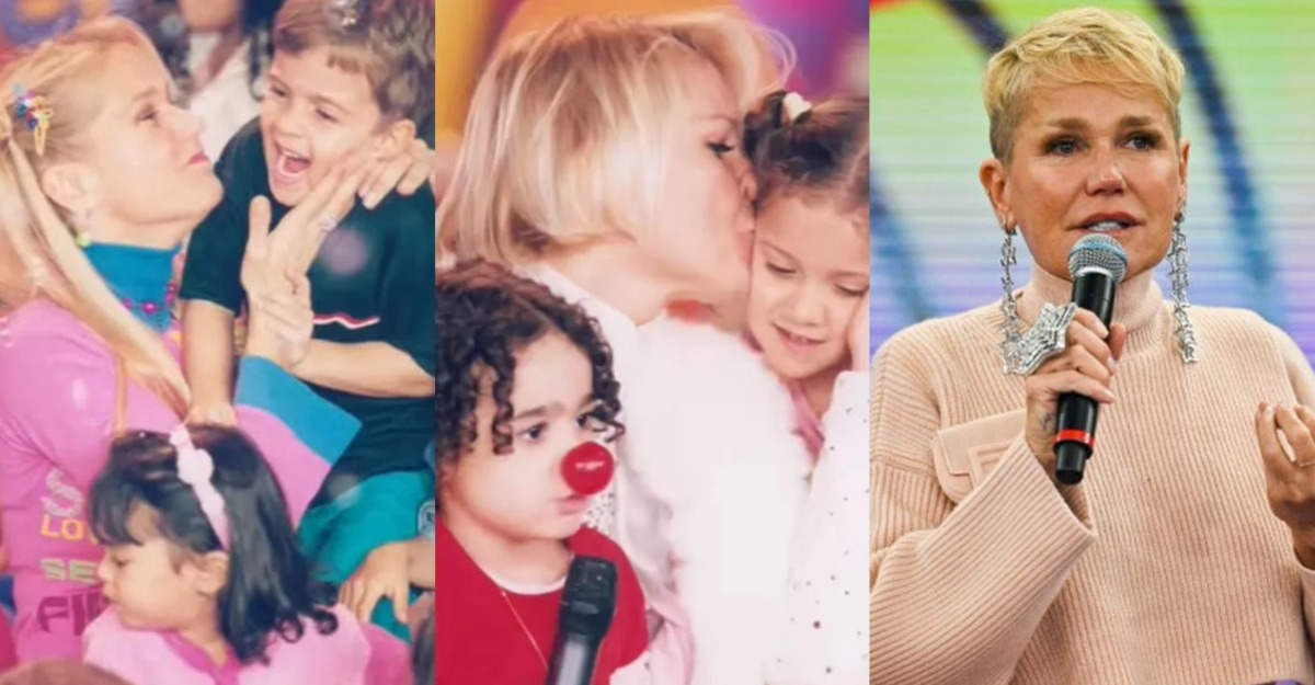 Xuxa Meneghel na época do seu infantil e durante o Altas Horas na Globo (Foto: Reprodução / Globo / Montagem AaronTuraTV)