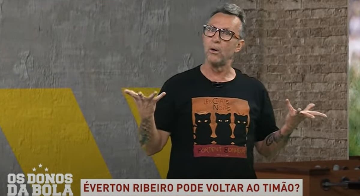 Neto expõe o que sabe de jogador do Flamengo com ida possível ao Corinthians (Foto: Reprodução/ Os Donos da Bola/ Band)