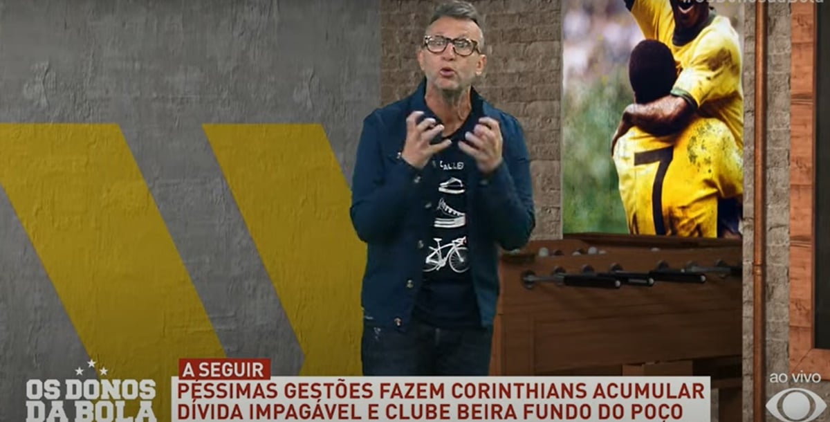 Neto se revolta com bastidores do Corinthians e cutuca ferida aberta (Foto: Reprodução/ Os Donos da Bola/ Band)