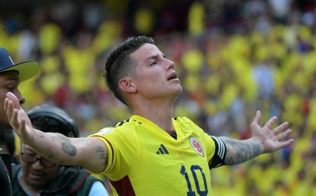 James Rodríguez é camisa 10 da Seleção Colombiana e chamou atenção da imprensa, que relembrou o passado promissor (Foto: Reprodução/ X, Twitter)