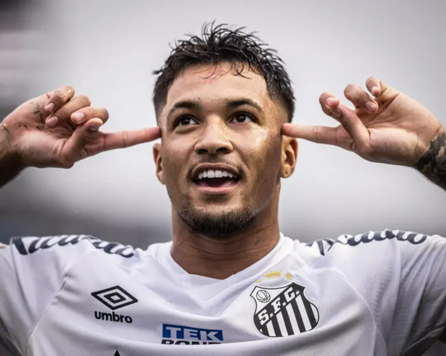 O famoso jogador de futebol, Marcos Leonardo pode ser vendido por valor milionário pelo Santos (Foto: Divulgação/Santos)